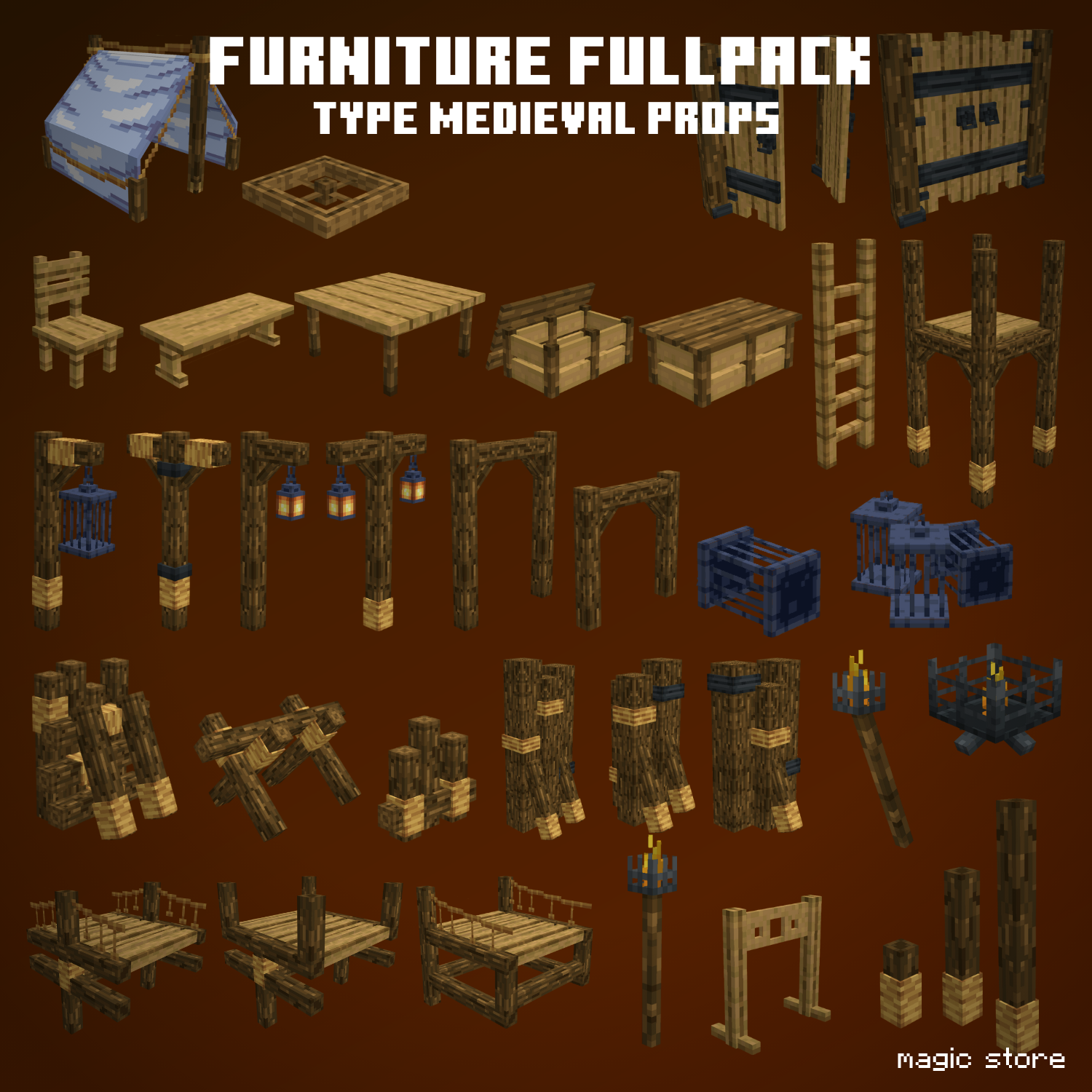 Medieval Furnitures Fullpack V3 - MCModels