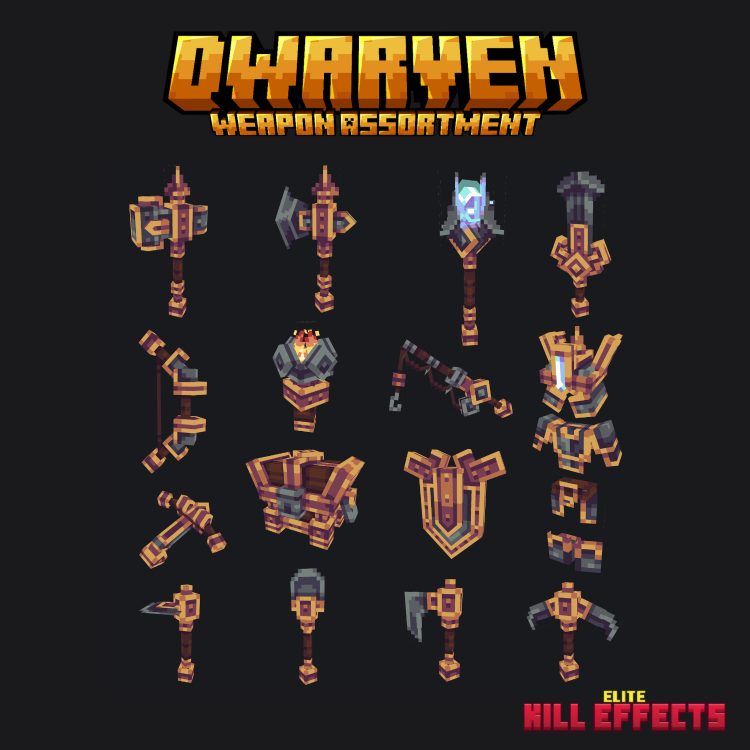 Dwarven Weapon Assortment + Kill-Effect - MCModels