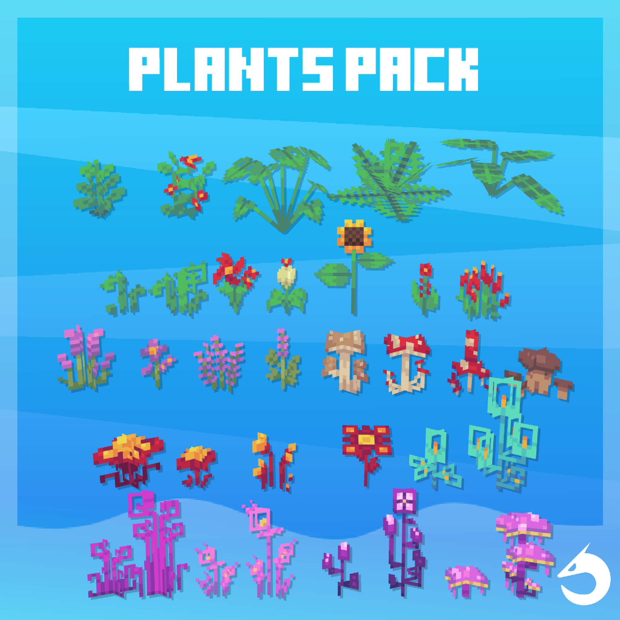 2D Plants/Flowers Pack - MCModels