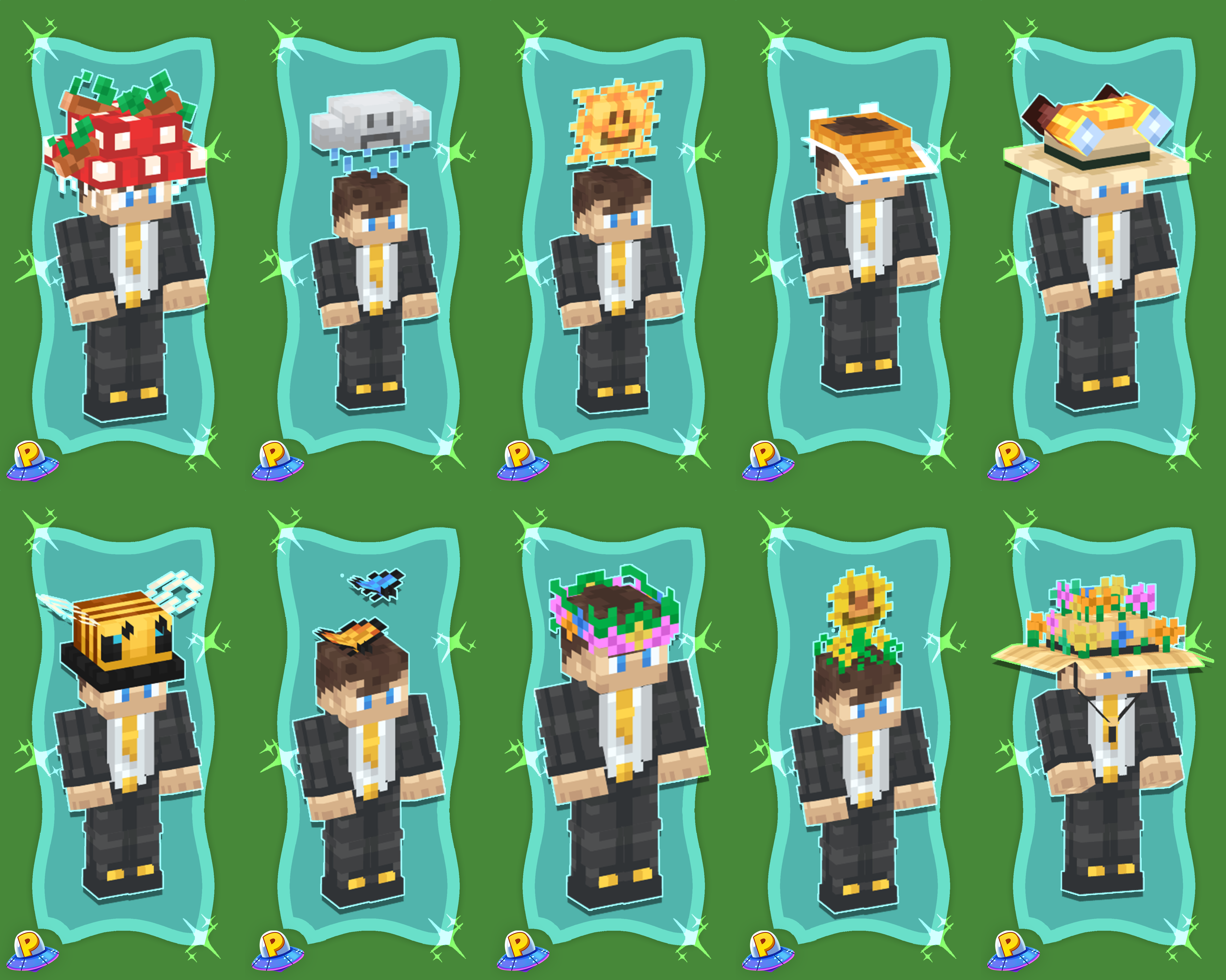 The display of 3d models for the Spring Hats product by iPlexity.