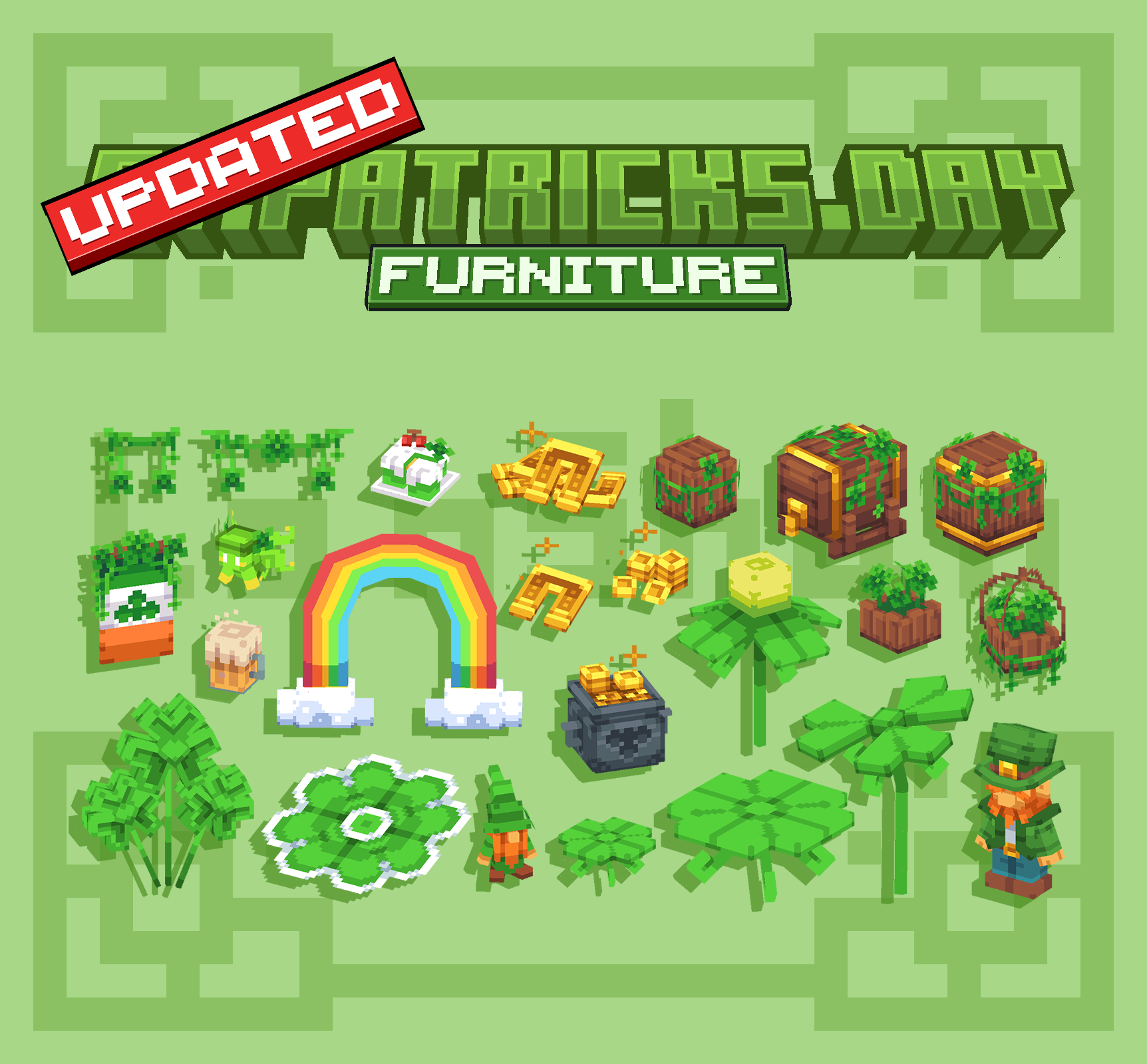 【UPDATED】St.Patrick's Day Furniture【Dyeable】 preview image