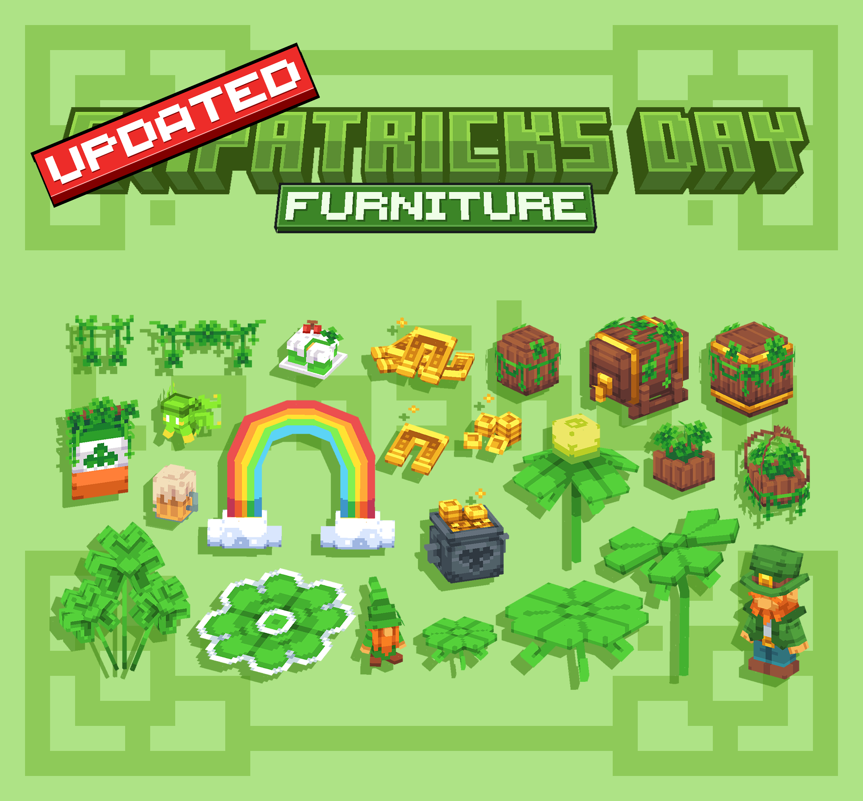 【UPDATED】St.Patrick's Day Furniture【Dyeable】 preview image