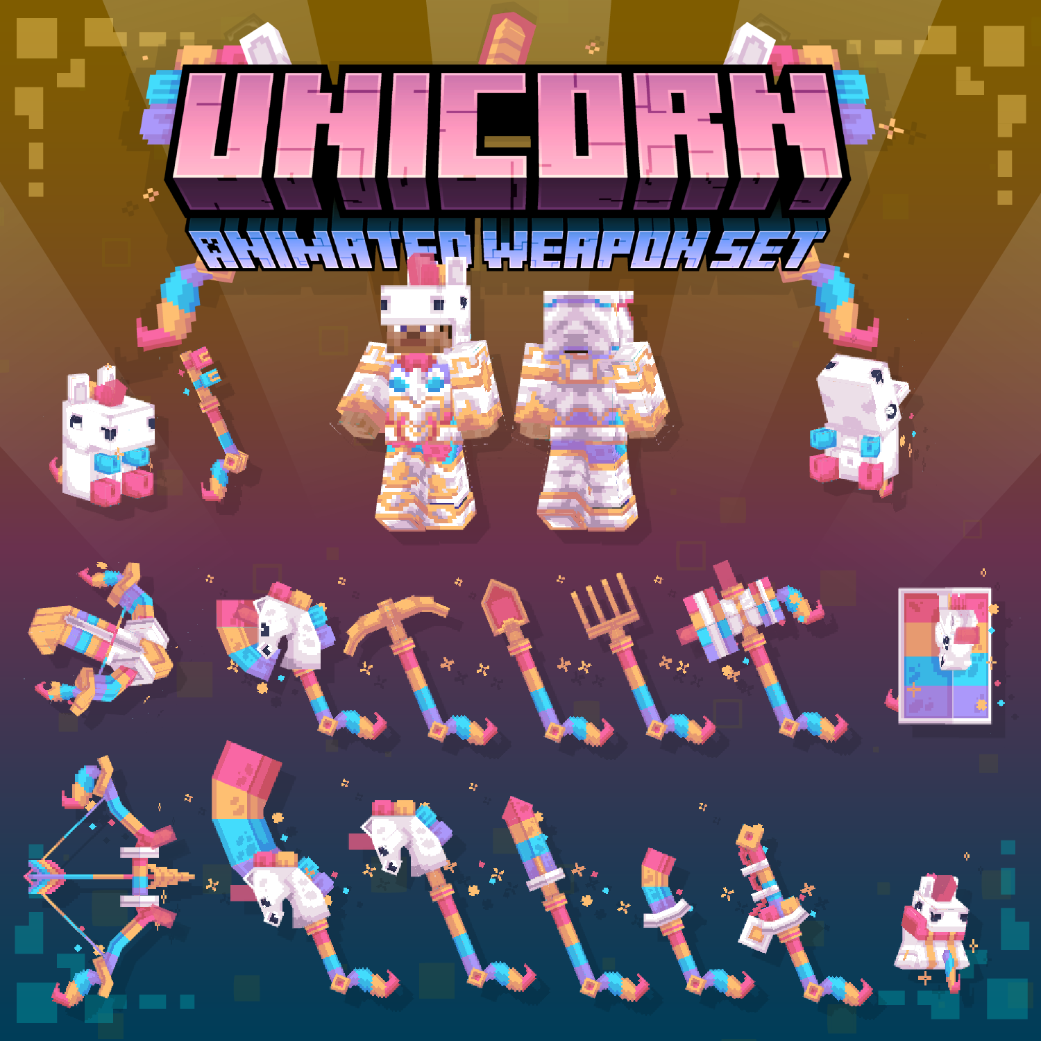 Unicorn Animated Weapon Set preview image
