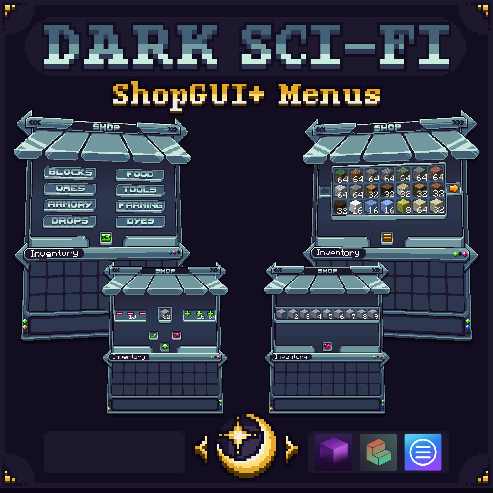 Dark Sci-Fi ShopGUI+ Menus preview image
