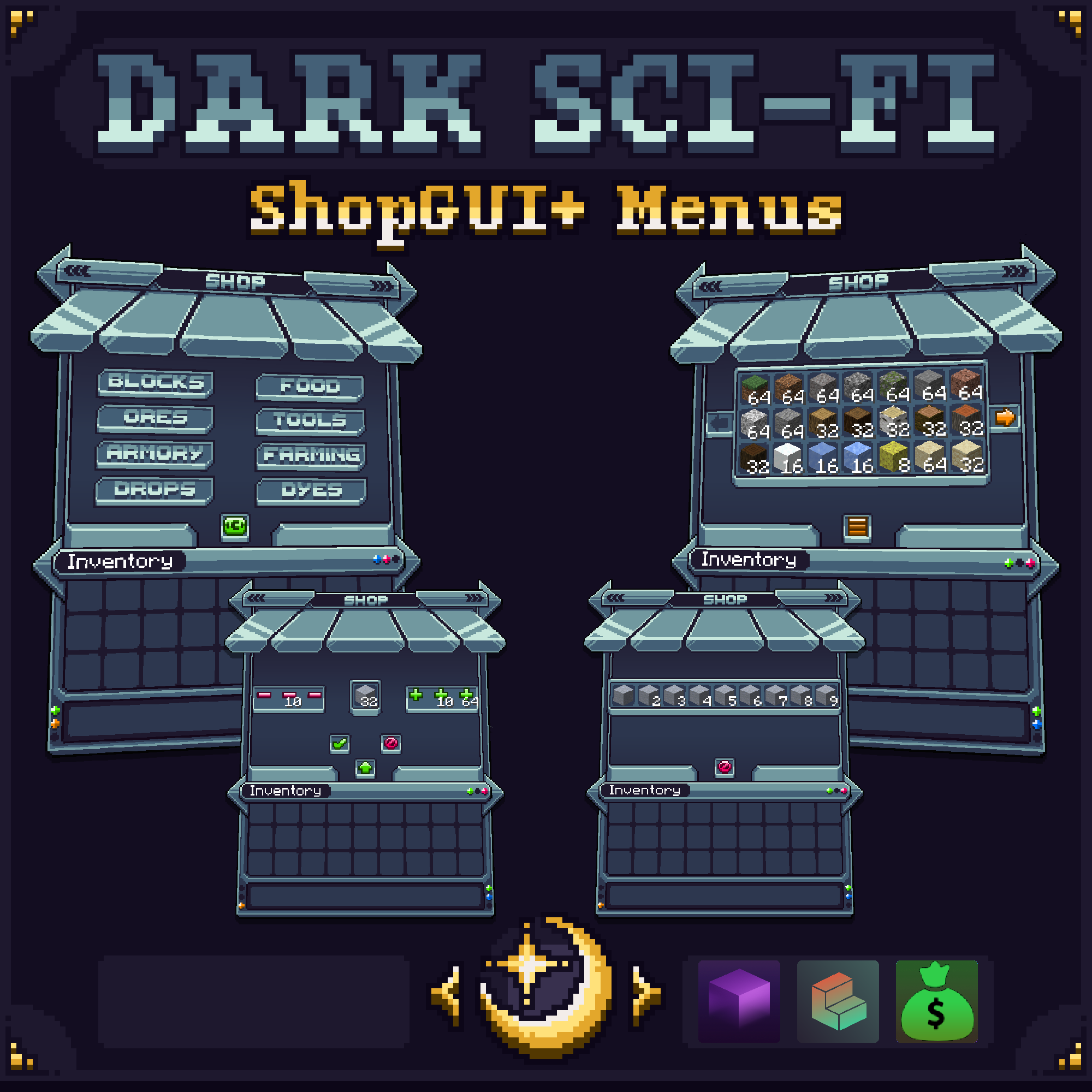 Dark Sci-Fi ShopGUI+ Menus preview image