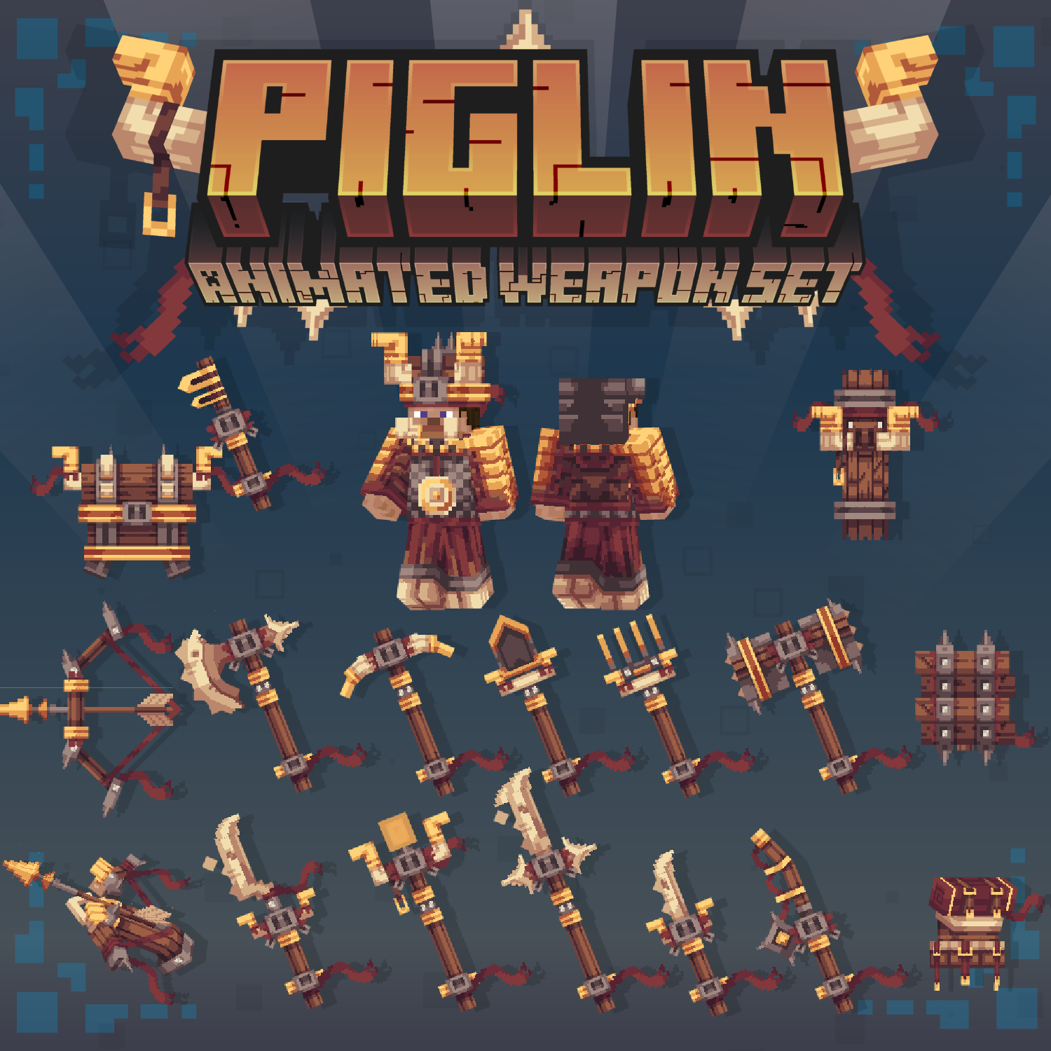 Piglin Animated Weapon Set preview image