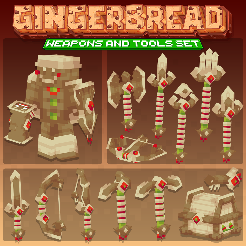 GingerBread Weapons and Tools Set preview image
