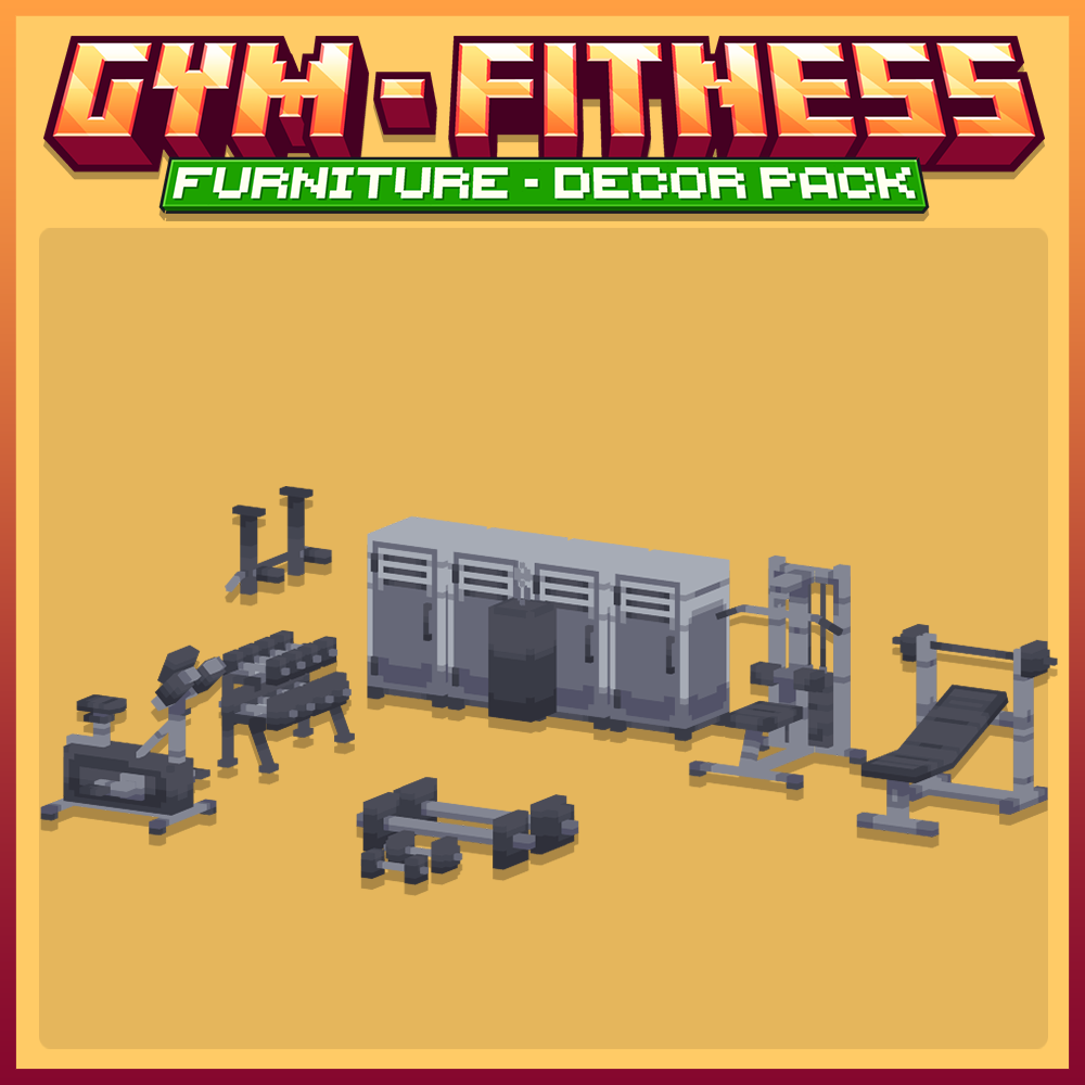 Gym - Fitness Furniture - Equipment Pack preview image