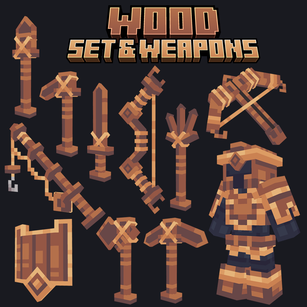 Wood Weapons & Tools set  preview image