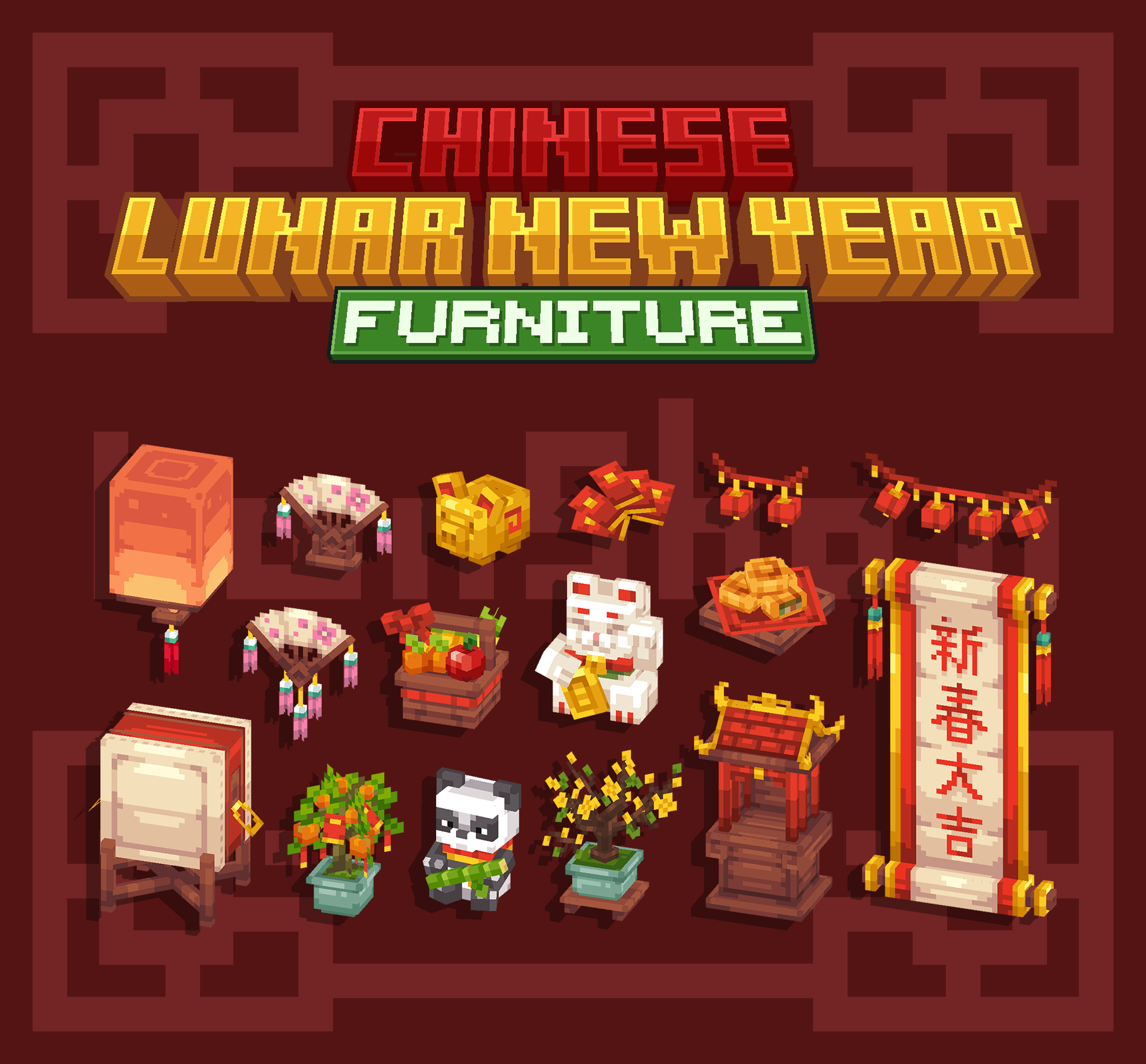 Lunar New Year Furniture Vol.2【Dyeable】 preview image