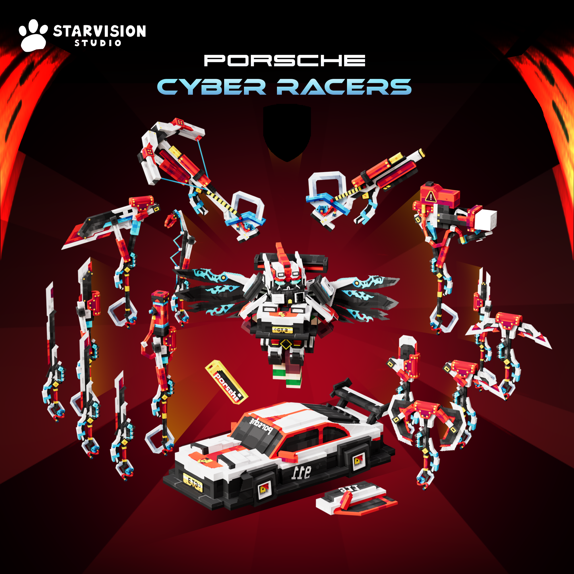 Cyber Racers 911 Set preview image