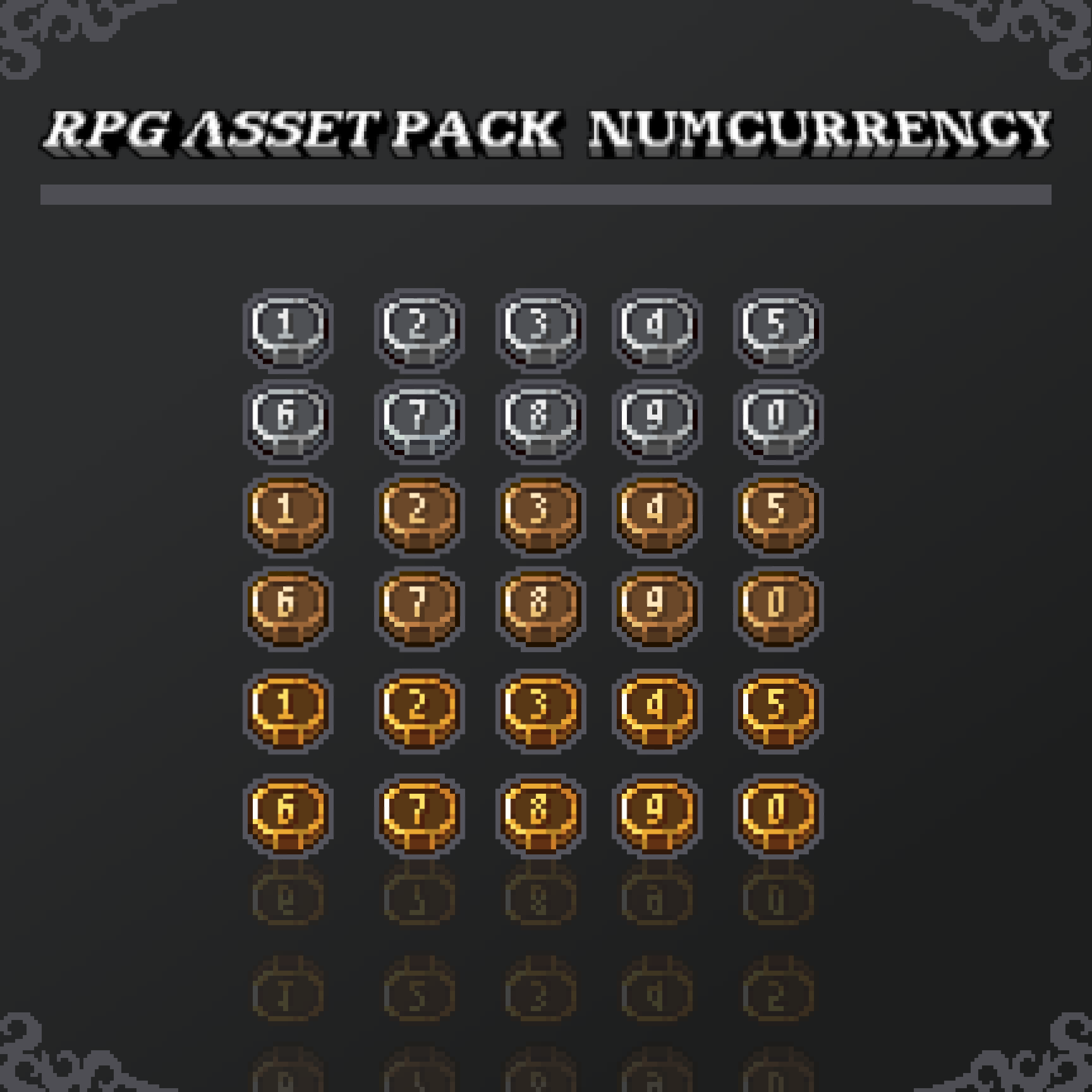 RPG Asset Pack – Numbers Currency Vol.4 preview image