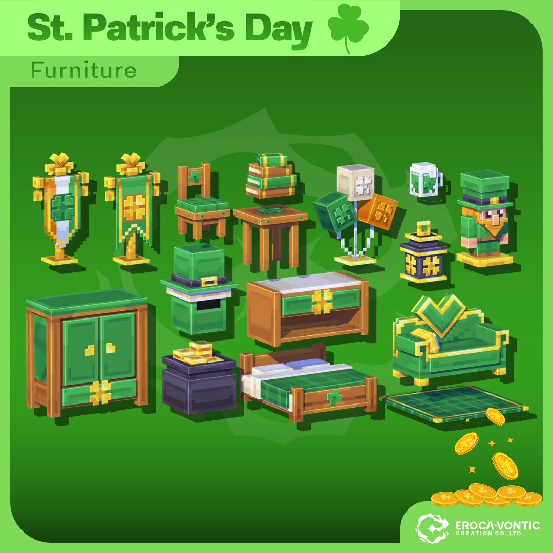 St. Patrick's Day Furniture (Dyeable) preview image