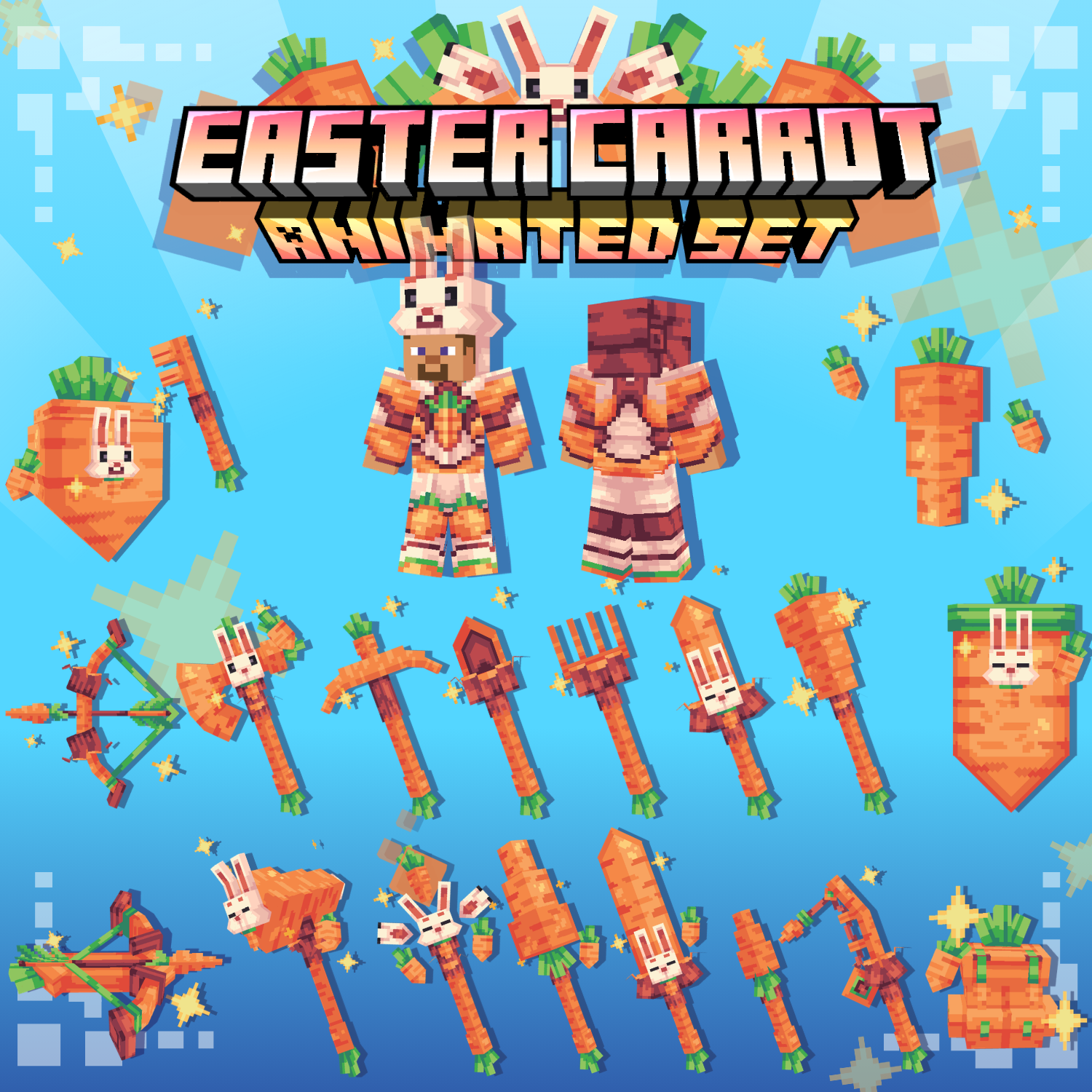 Easter Carrot Animated Weapon Set preview image