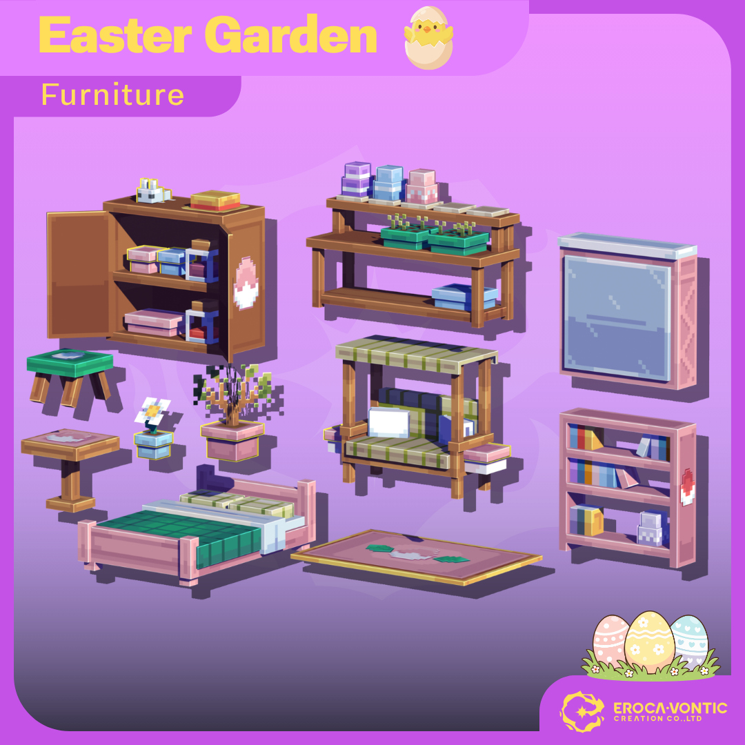 Easter Garden Furniture (Dyeable) preview image