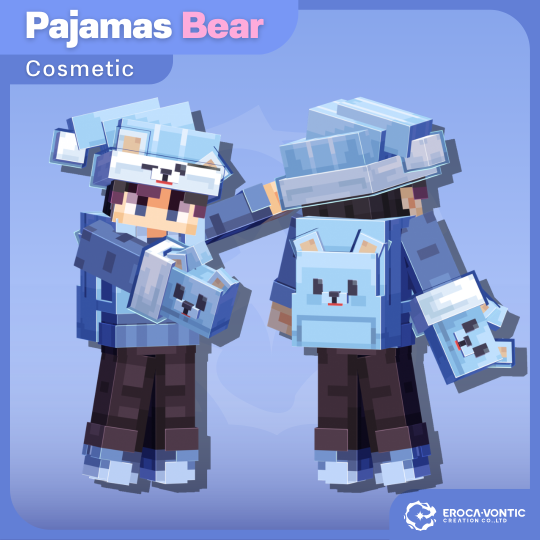Pajamas Bear Cosmetic (Dyeable+Crate)