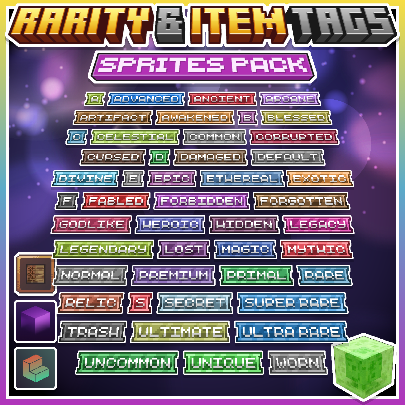 Rarity & Item Tags pré-visualização