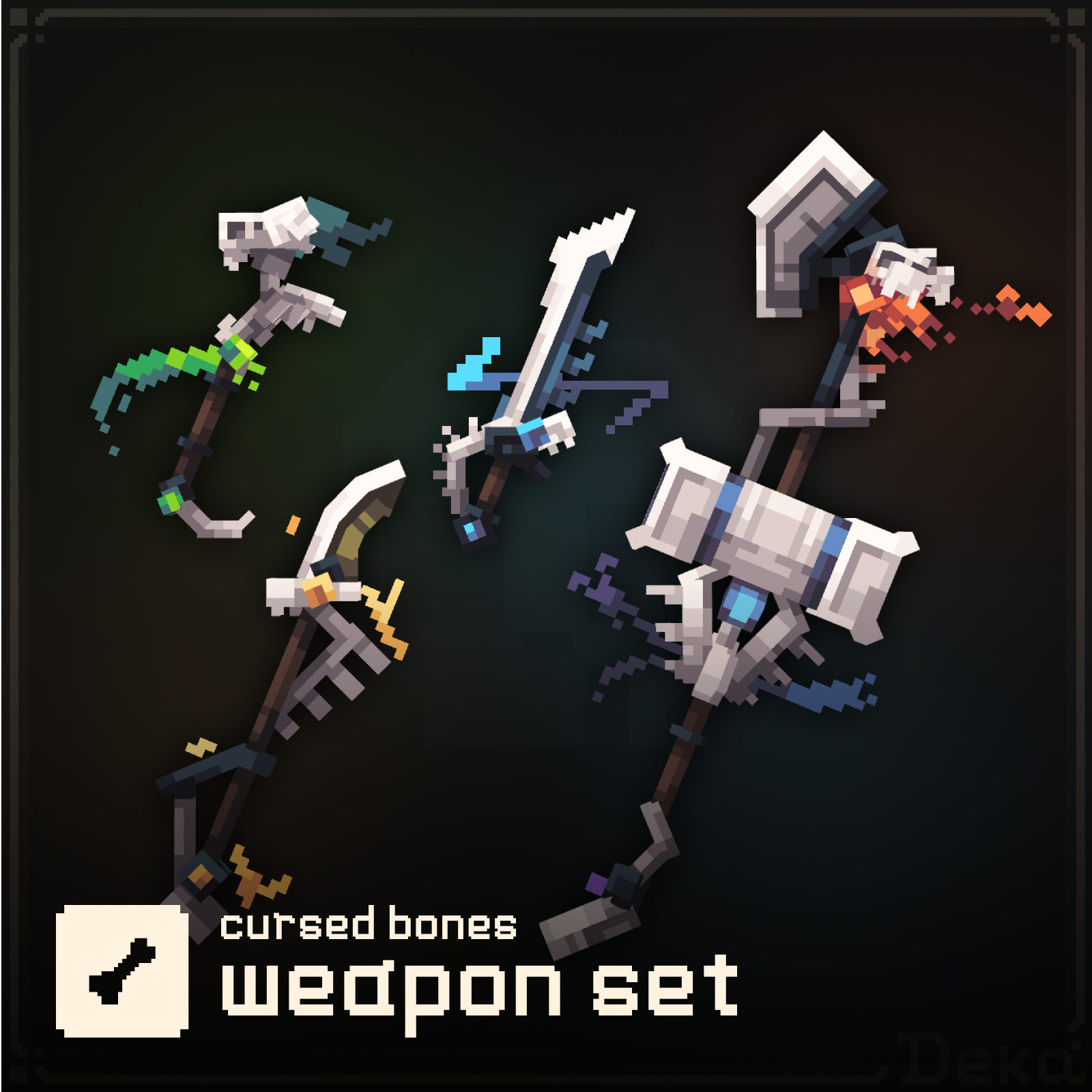 Animated Weapons Set | Cursed Bones preview image