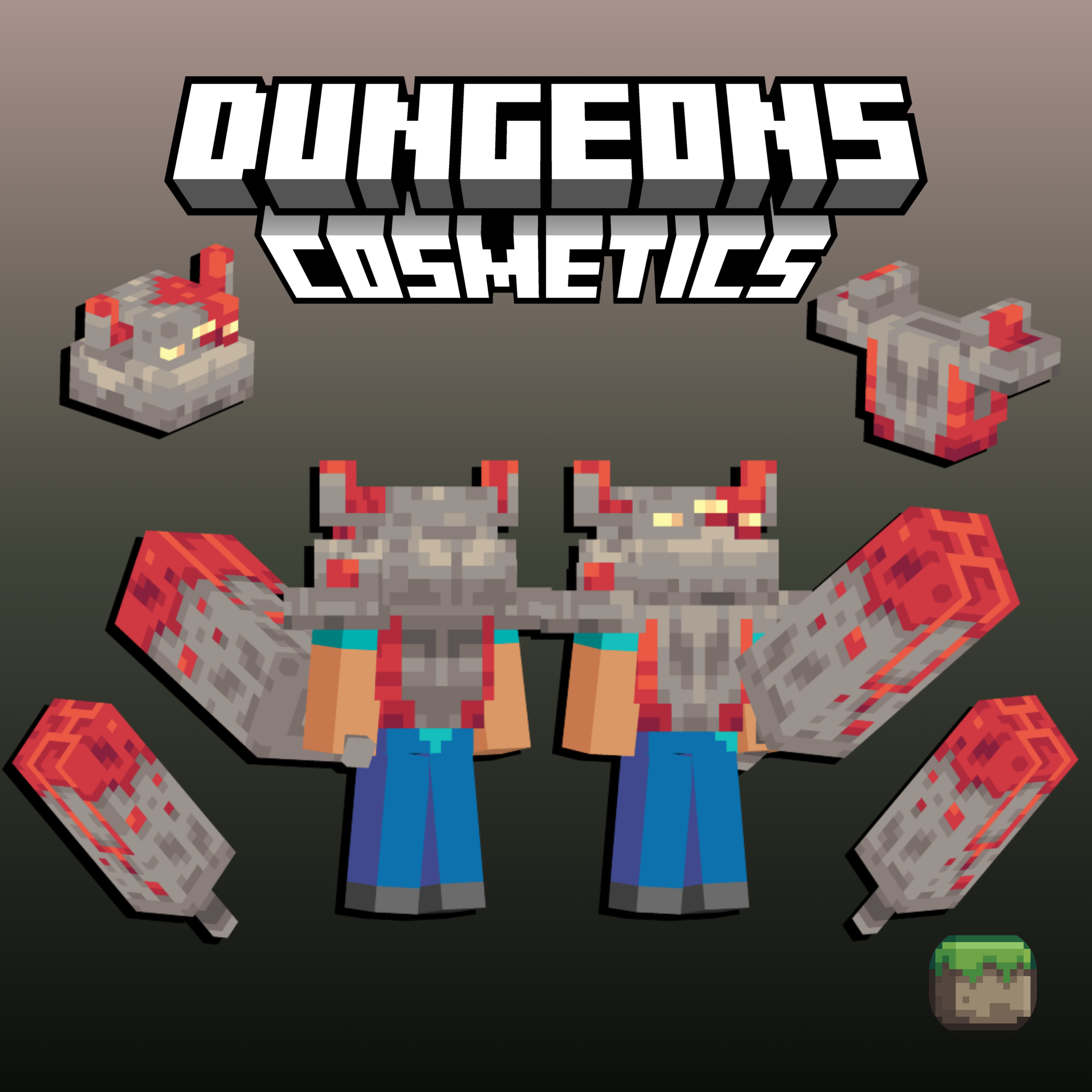 Redstone Monstrosity Set | Dungeons Cosmetics preview image