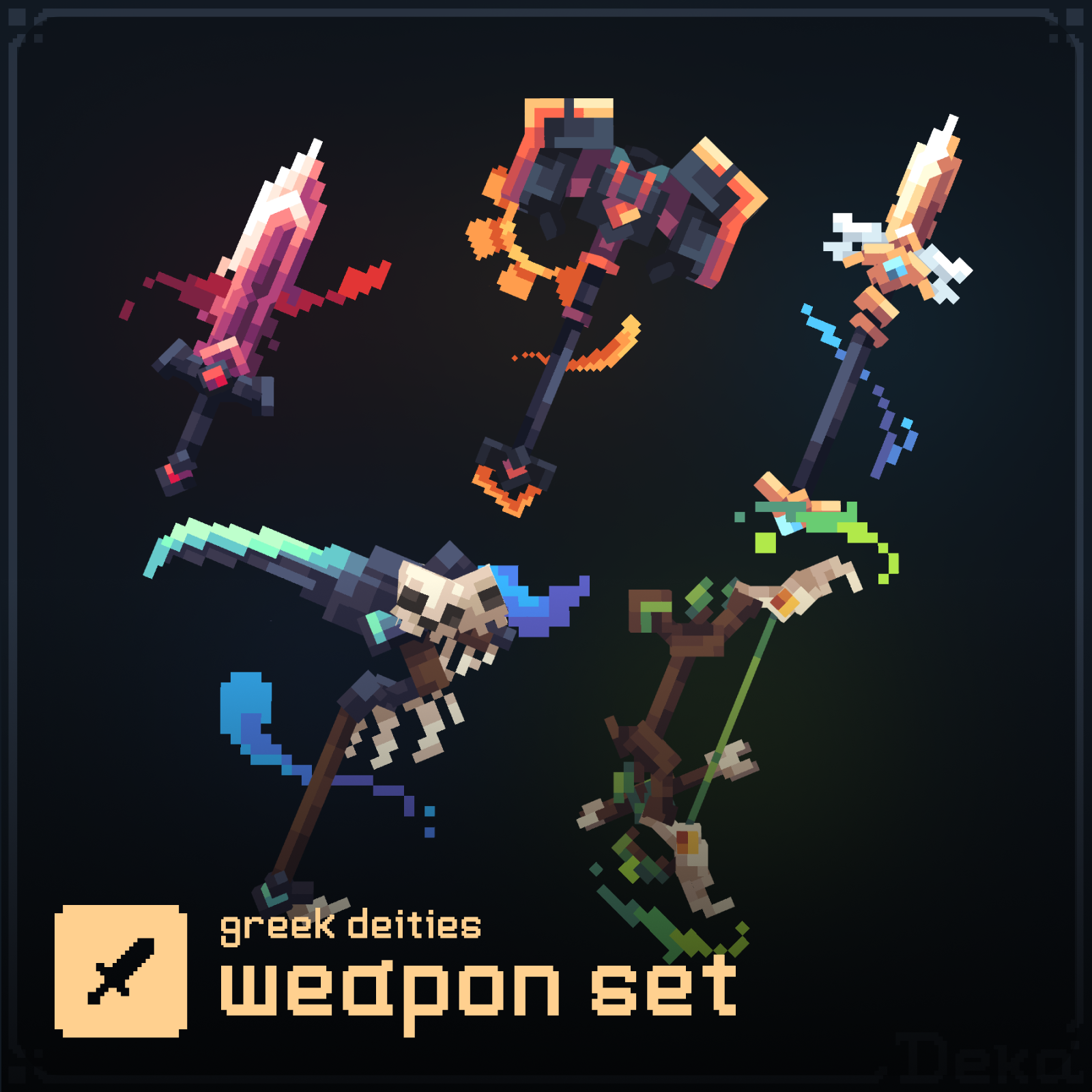 Conjunto de Armas Animadas | Deuses Gregos visualização