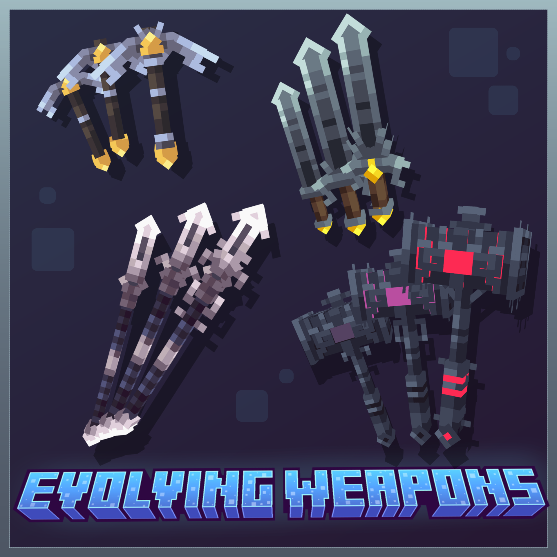 Armas em evolução visualização