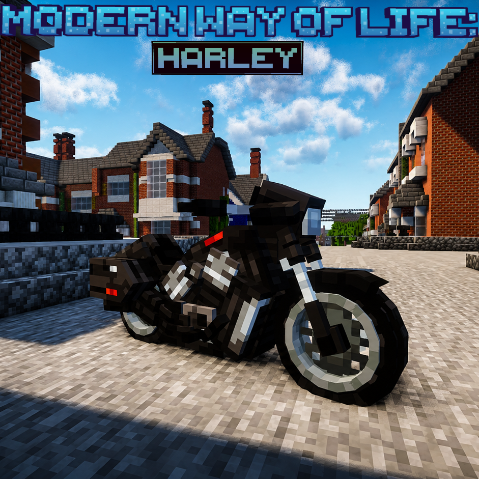 Modo de vida moderno: Motocicleta Harley visualização