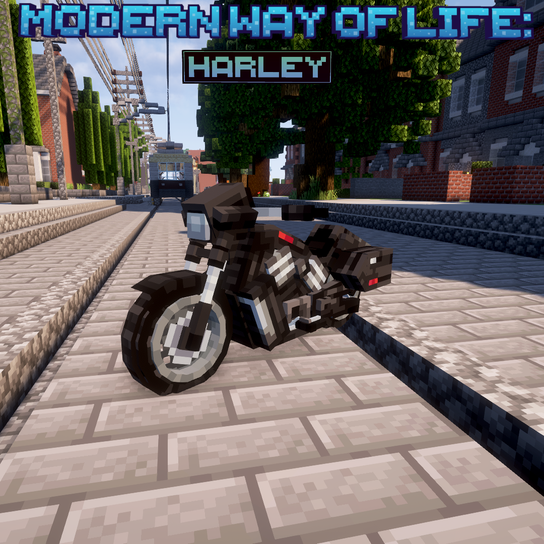 Moderner Lebensstil: Harley-Motorrad Vorschau