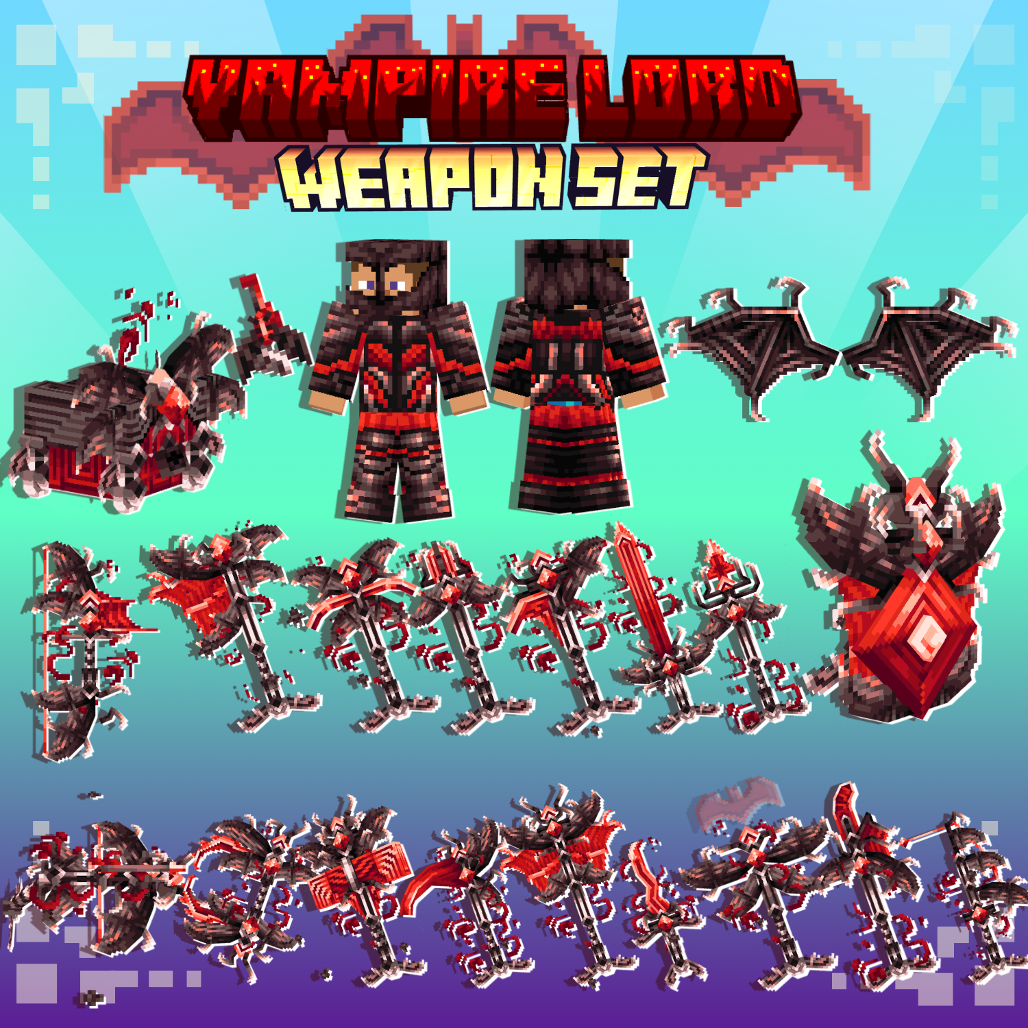 Vampirfürst Animierte Waffenset Vorschau