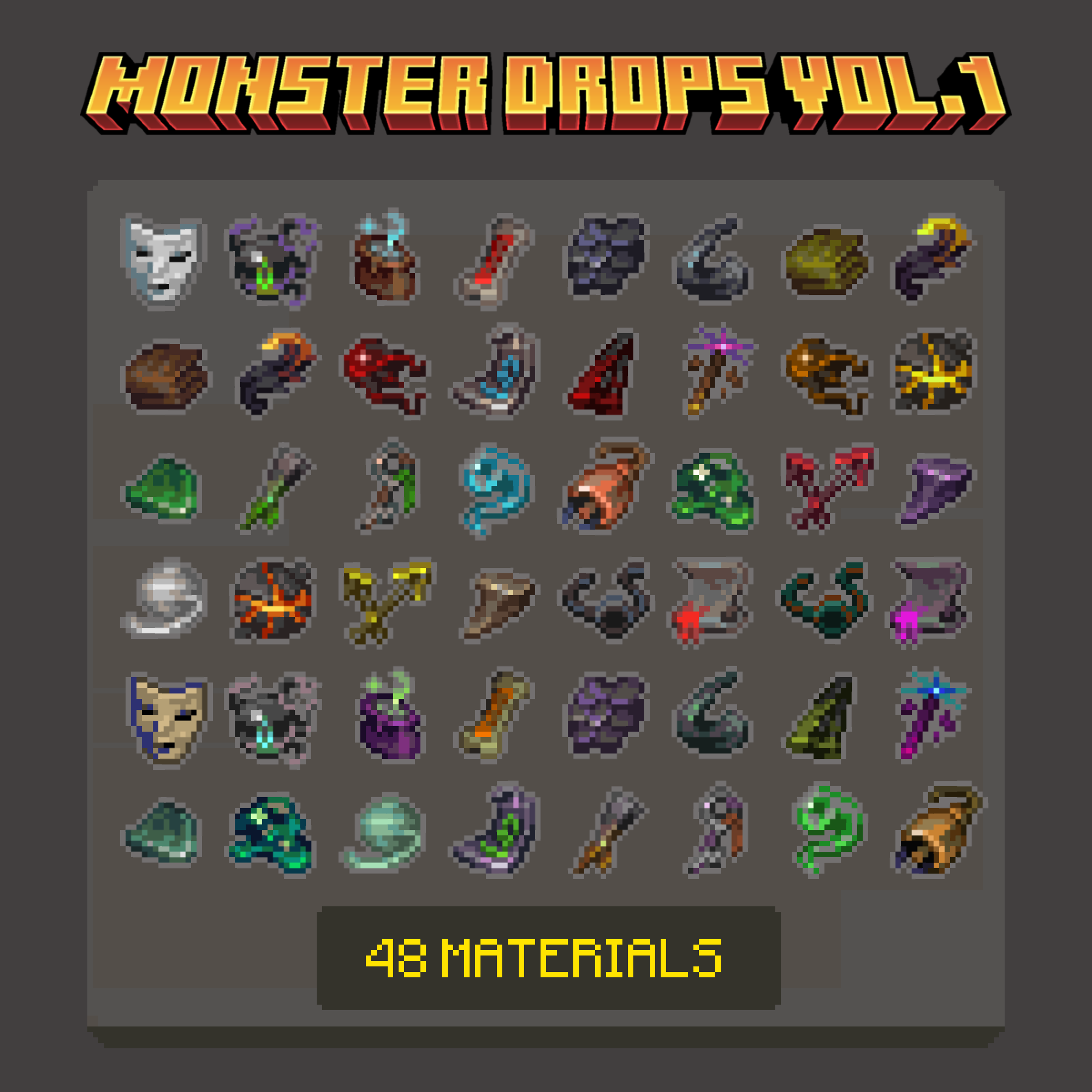 Monster Drops Icon Vol.1 - 48 Icon preview image