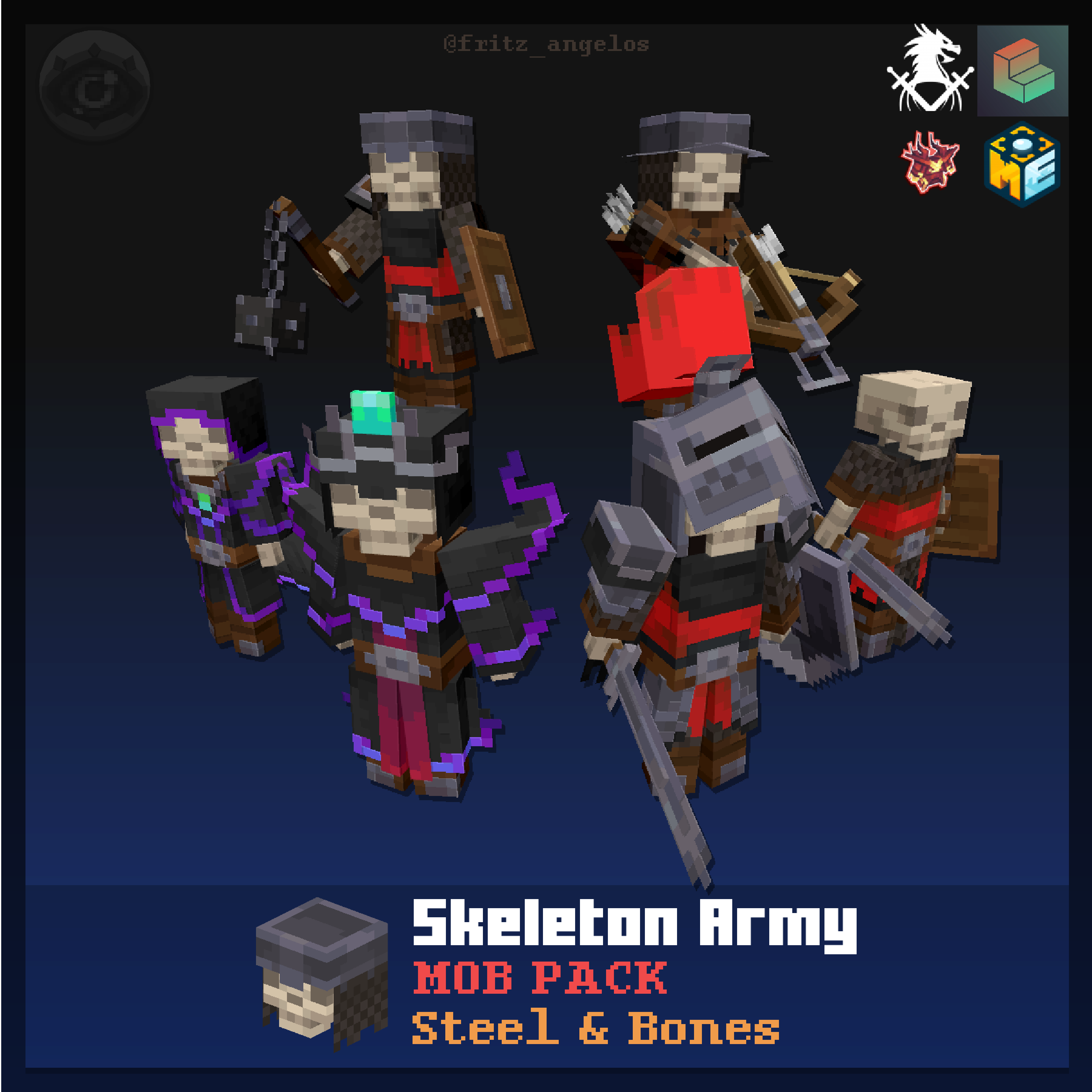 Skeleton Army Mob pack preview image