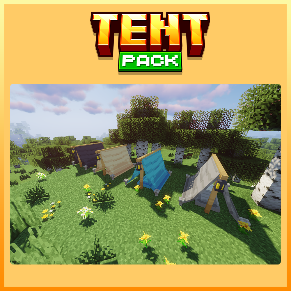 tent furniture decor props pack minecraft blockbench