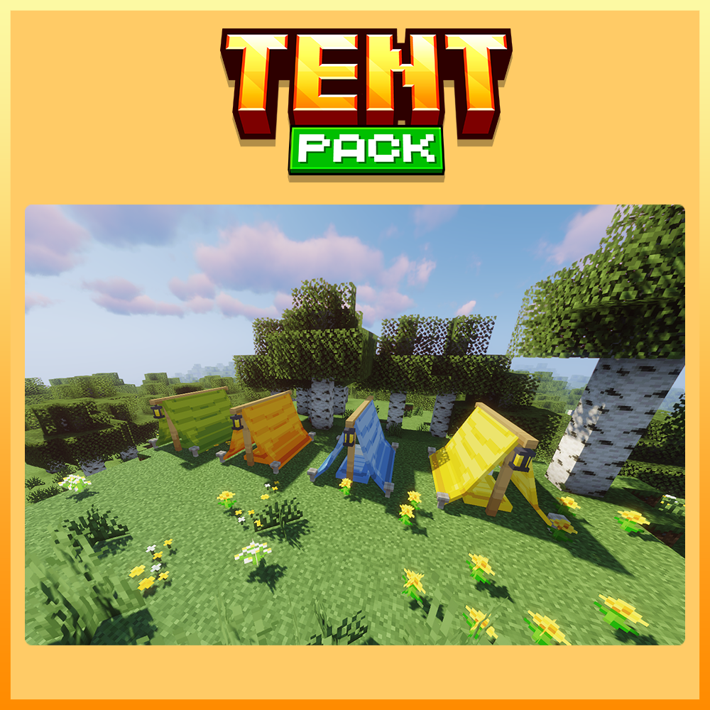 tent furniture decor props pack minecraft blockbench