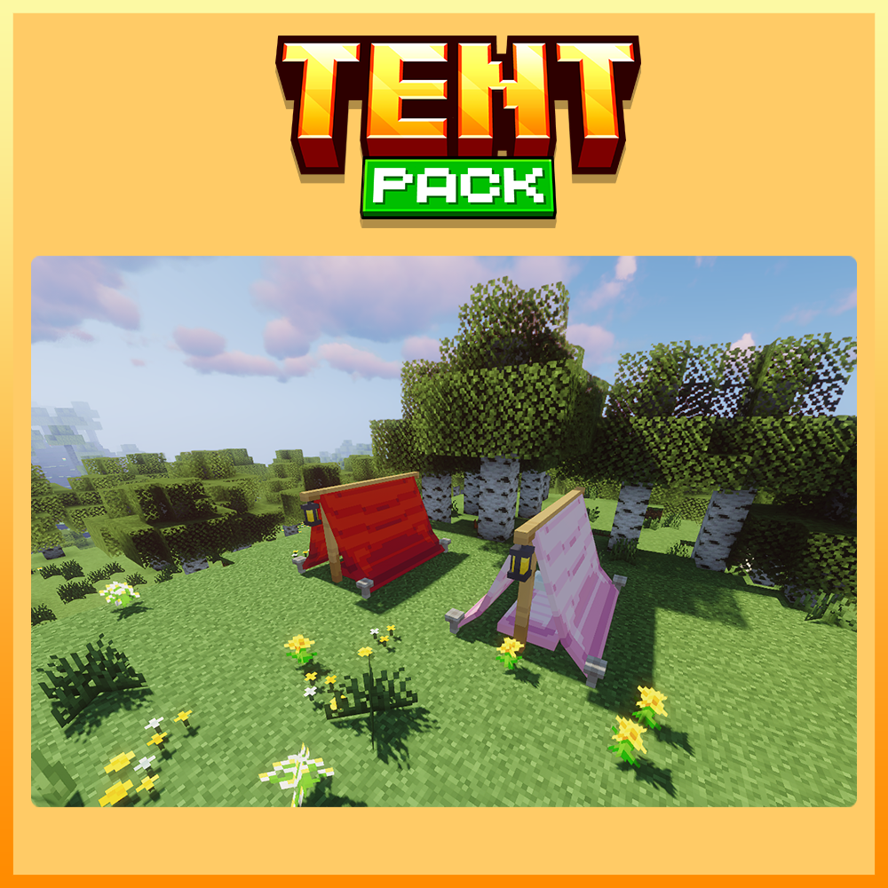 tent furniture decor props pack minecraft blockbench