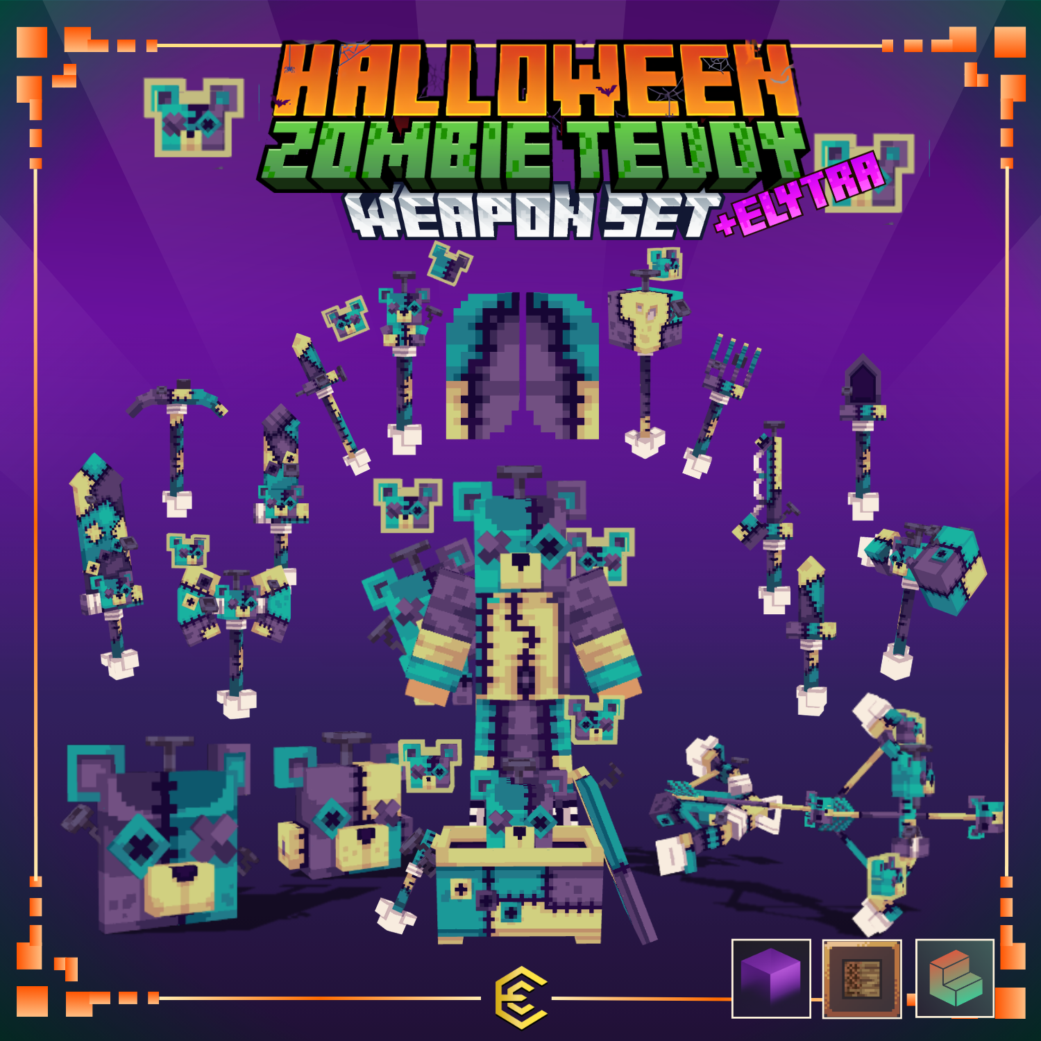 Halloween Zombie Teddy Animierte Waffen Set Vorschau