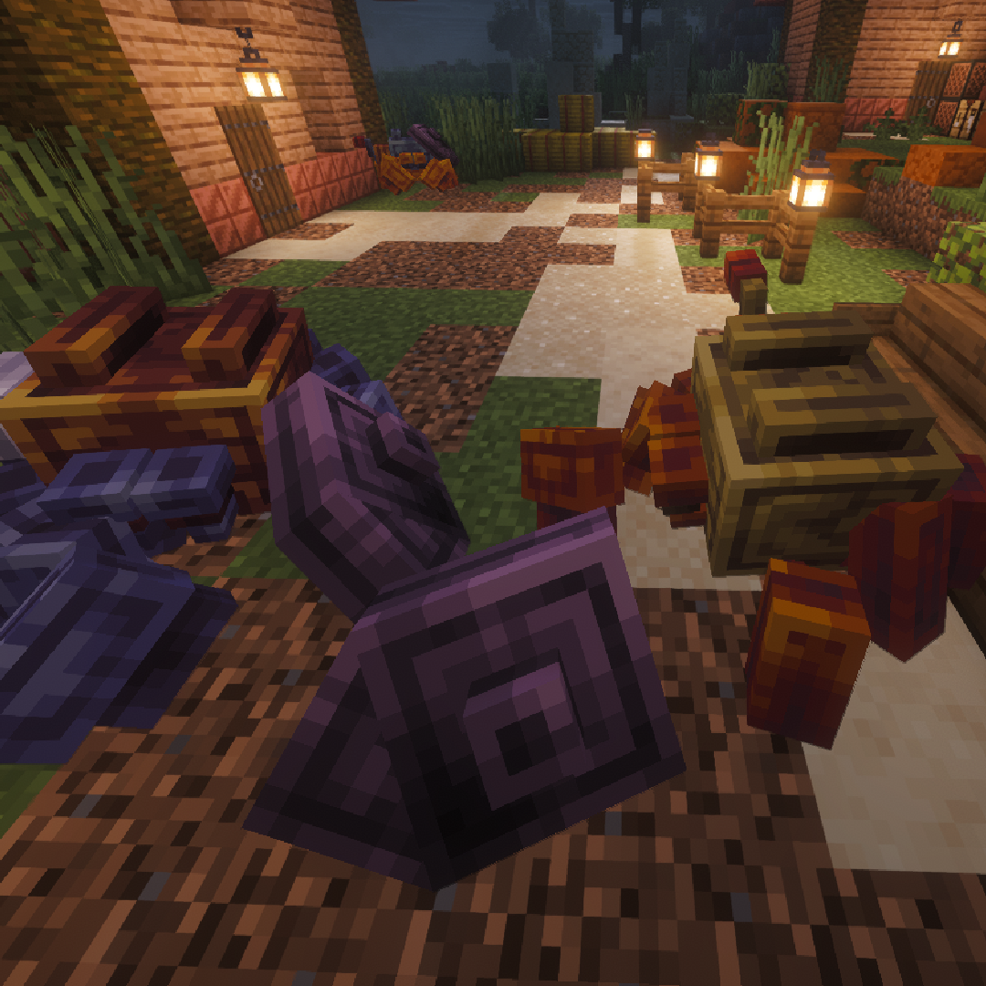 Clatter color variants together with their shields