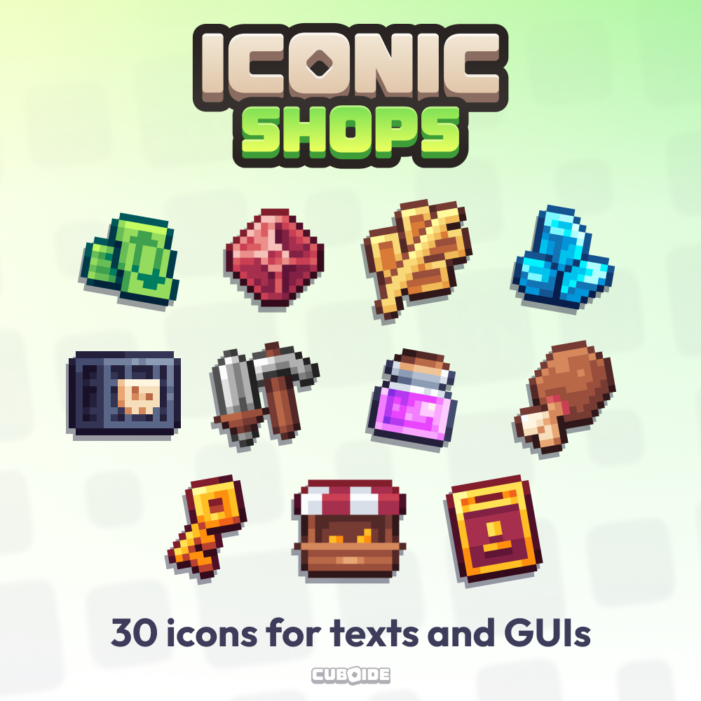 Iconic Shops - 30 market and store icons preview image