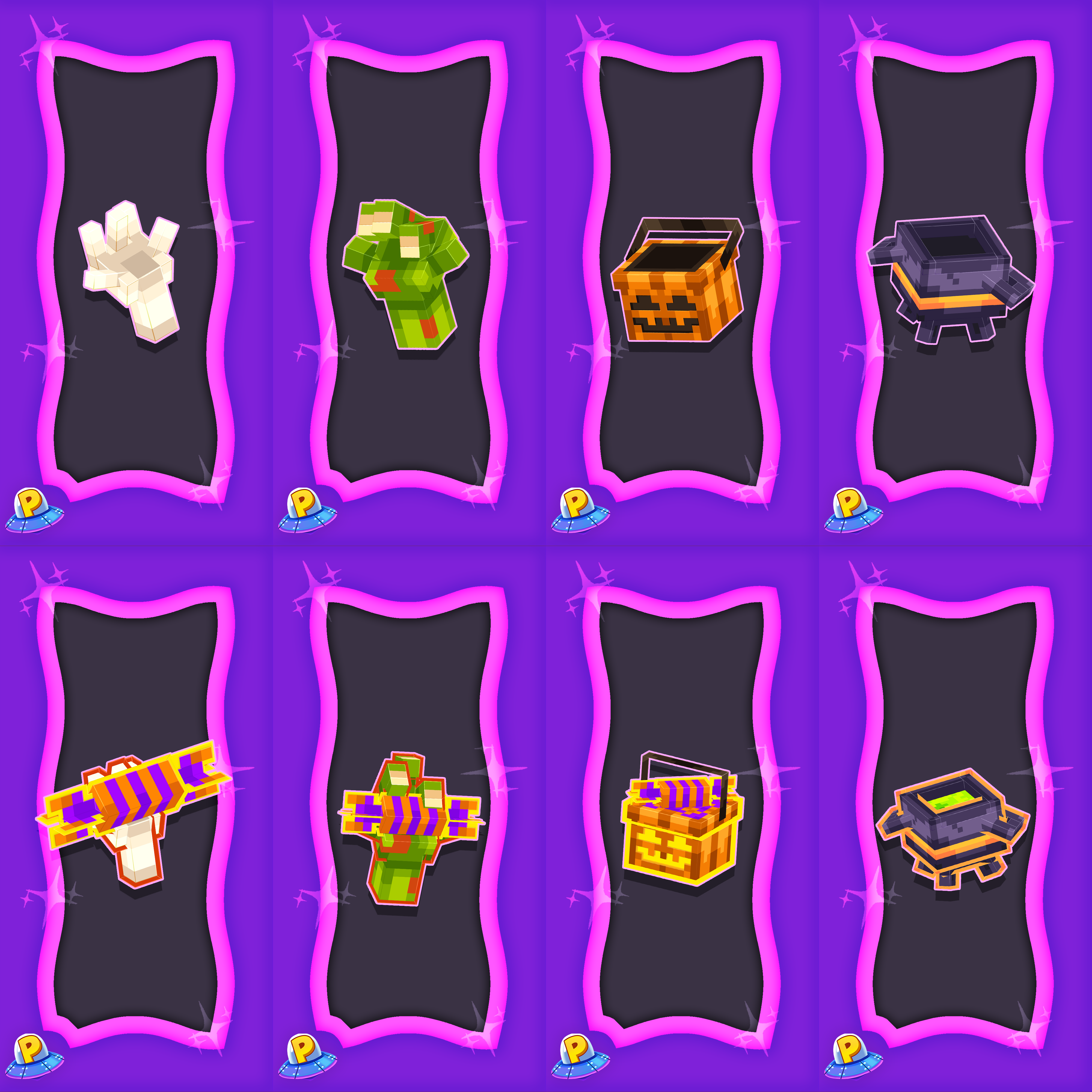The display of 3d models for the Halloween Event Furniture product by iPlexity.