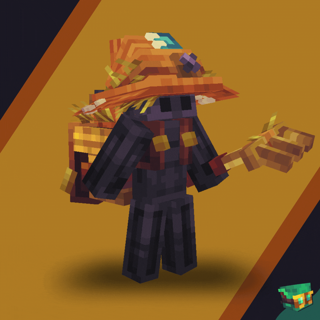 Patchwork Scarecrow Set - rotating showcase