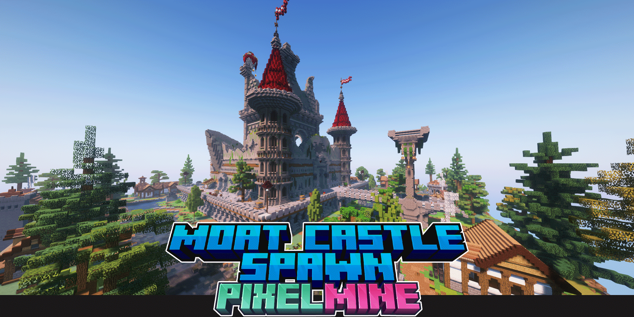 PixelMine | Moat Castle Spawn @250x250 - MCModels